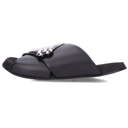 Balenciaga Logo Sandals Black x Silver Size 41
