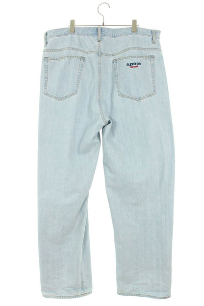 Supreme Baggy Jean Classic Logo Denim Pants Blue Size 36