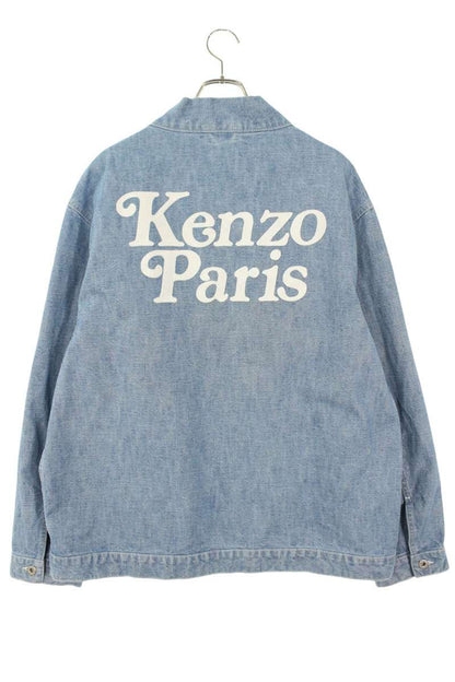 Kenzo Logo Embroidered Denim Jacket Blue Size XL