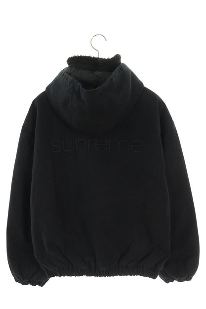 Supreme Faux Shearling Lined Bomber Fur Zip Up Blouson Black Size L
