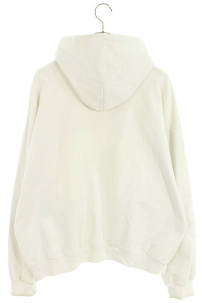 Balenciaga 23AW College Logo Distressed Hoodie White x Red Size S