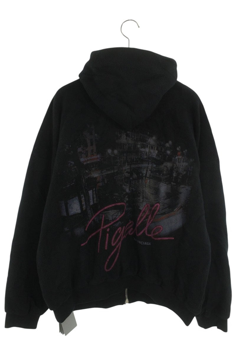 BALENCIAGA 24AW Pigalle Zip Hoodie Black Size M