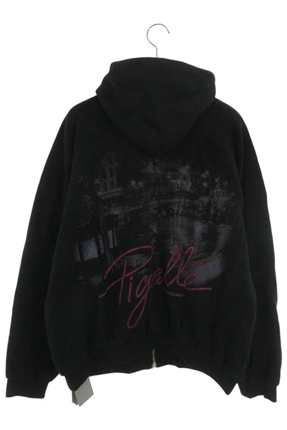 BALENCIAGA 24AW Pigalle Zip Hoodie Black Size M