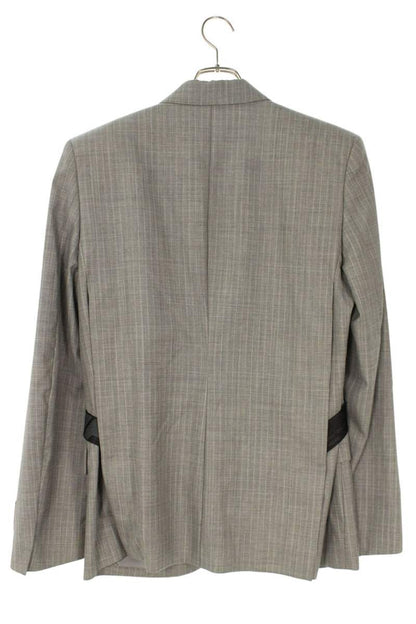 Off-White Striped Tailored Jacket Gray Size 50