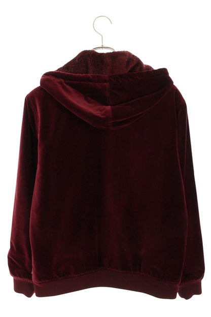 Supreme 14AW Velvet Hooded Bomber Jacket Red Size M
