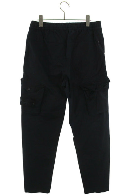 Stone Island Logo Patchwork Cargo Long Pants Blue Size 32