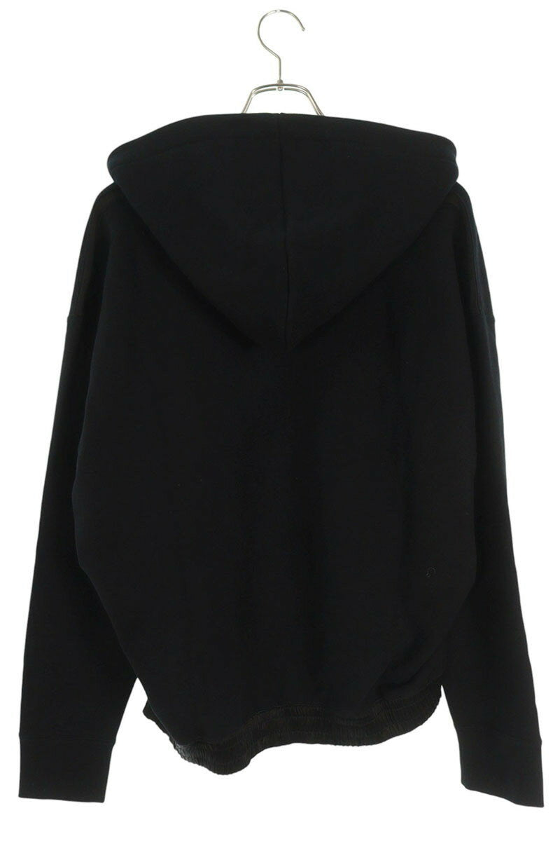 Saint Laurent Paris Logo Embroidered Hoodie Black Size L