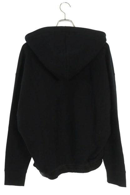 Saint Laurent Paris Logo Embroidered Hoodie Black Size L