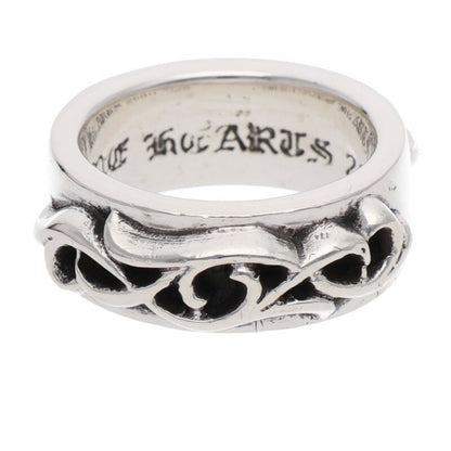 Chrome Hearts DBL NARROW VINE BAND Ring Silver Size 12号 (Silver 14.11g)