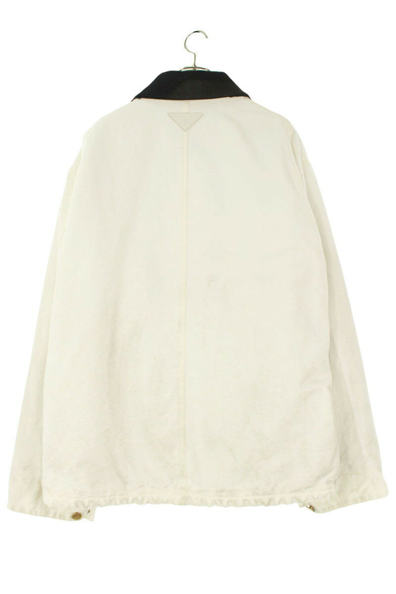 Prada 24AW Vintage Blouson White x Blue Size L