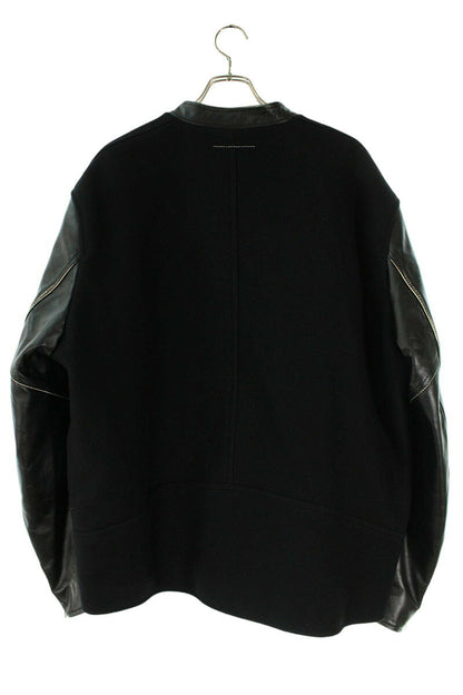 AW S 22AW Leather Wool Blouson Black Size M