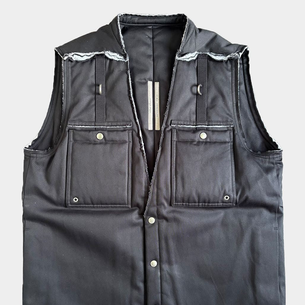 RICK OWENS 21AW Vest Black Size 48