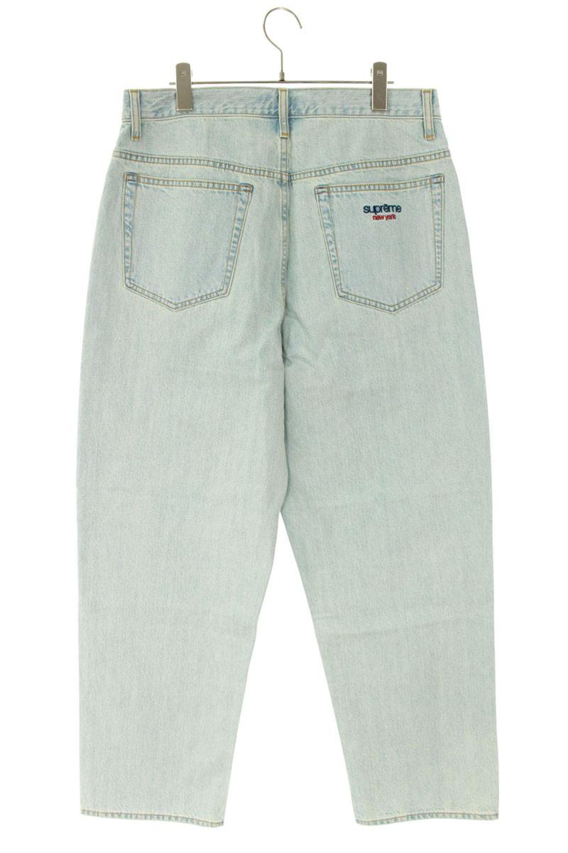 Vintage Supreme Bottoms - SUPREME 25AW BAGGY JEAN Well-Washed Denim Pants Blue Size 30 - Authentic Archive