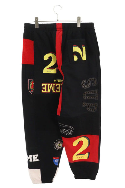 Supreme 25SS Patchwork Sweatpant Stud Long Pants Red Size 34