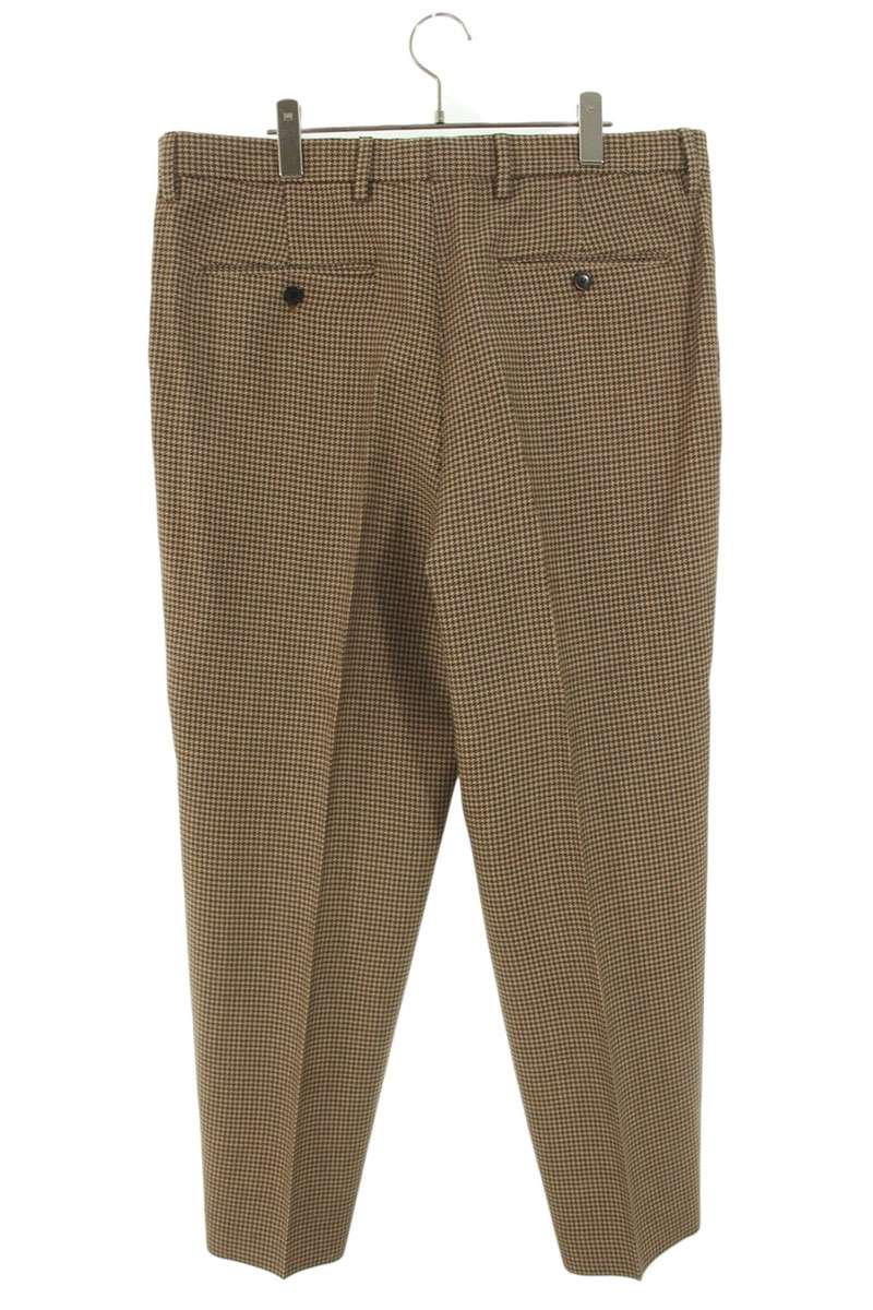 Dries Van Noten Wool Long Pants Brown Size 54