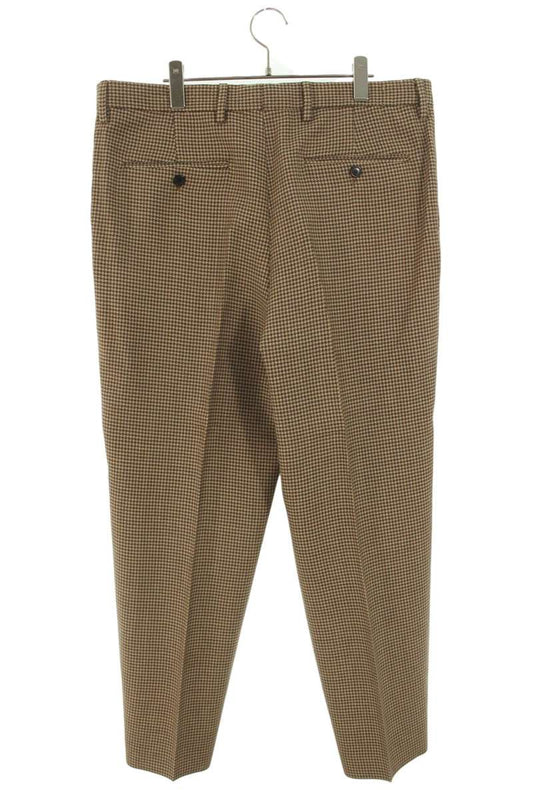 Dries Van Noten Wool Long Pants Brown Size 54