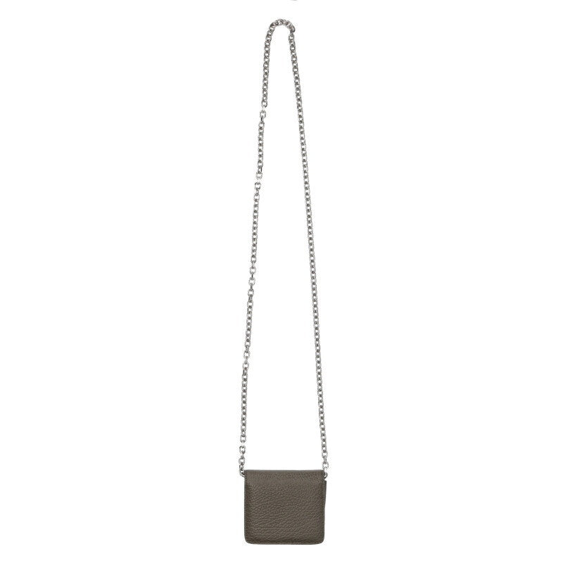 Maison Margiela Leather Chain Wallet Gray x Silver One Size