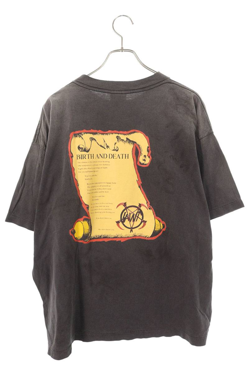 Saint Michael 25AW DEATH Graphic Print T-Shirt Black Size XL