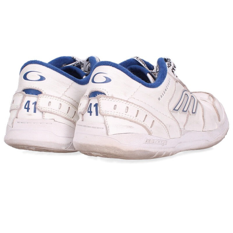BALENCIAGA Hamptons Sneakers White and Blue Size 7.5