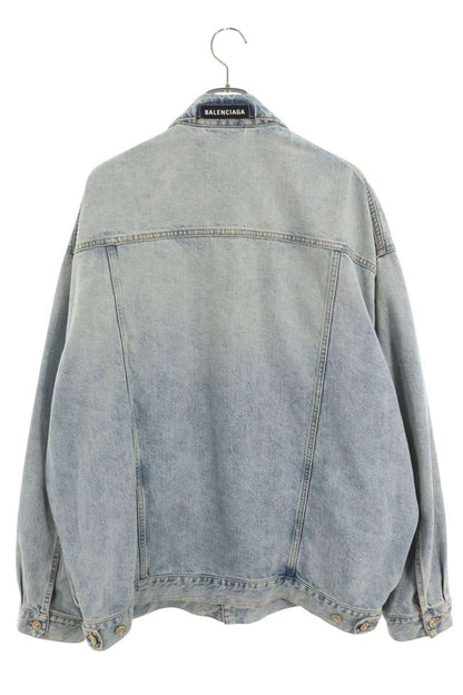 BALENCIAGA Vintage Oversized Denim Jacket Blue Size M