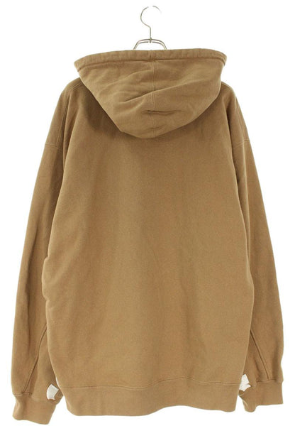 Supreme 22SS Cropped Panels Hooded Sweatshirt Brown Size XXL