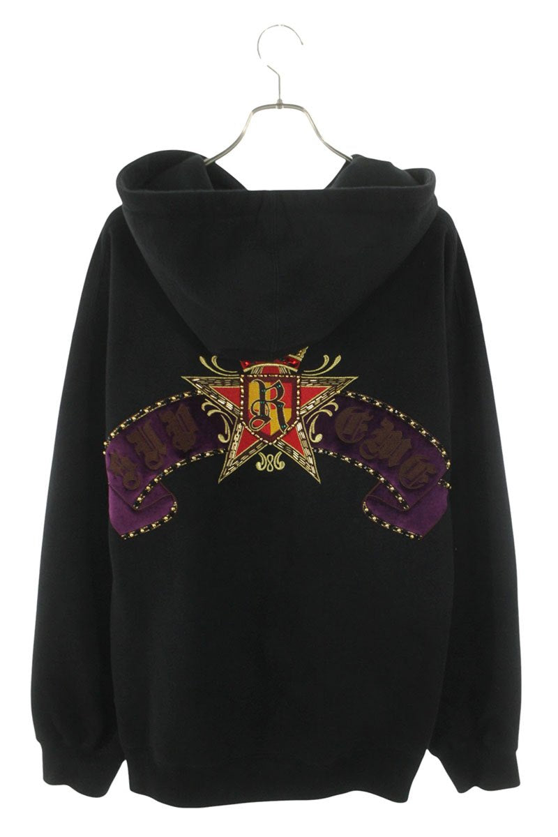 Supreme 25SS Crest Zip Up Hooded Sweatshirt Black Size XL