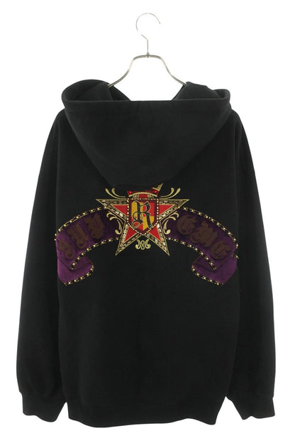 Supreme 25SS Crest Zip Up Hooded Sweatshirt Black Size XL