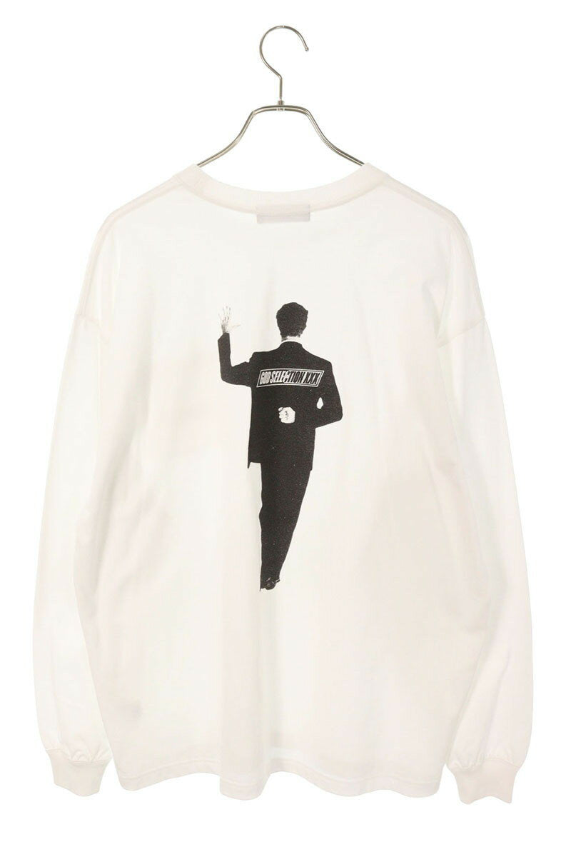 GOD SELECTION XXX Logo Print Long Sleeve T-Shirt White Size L