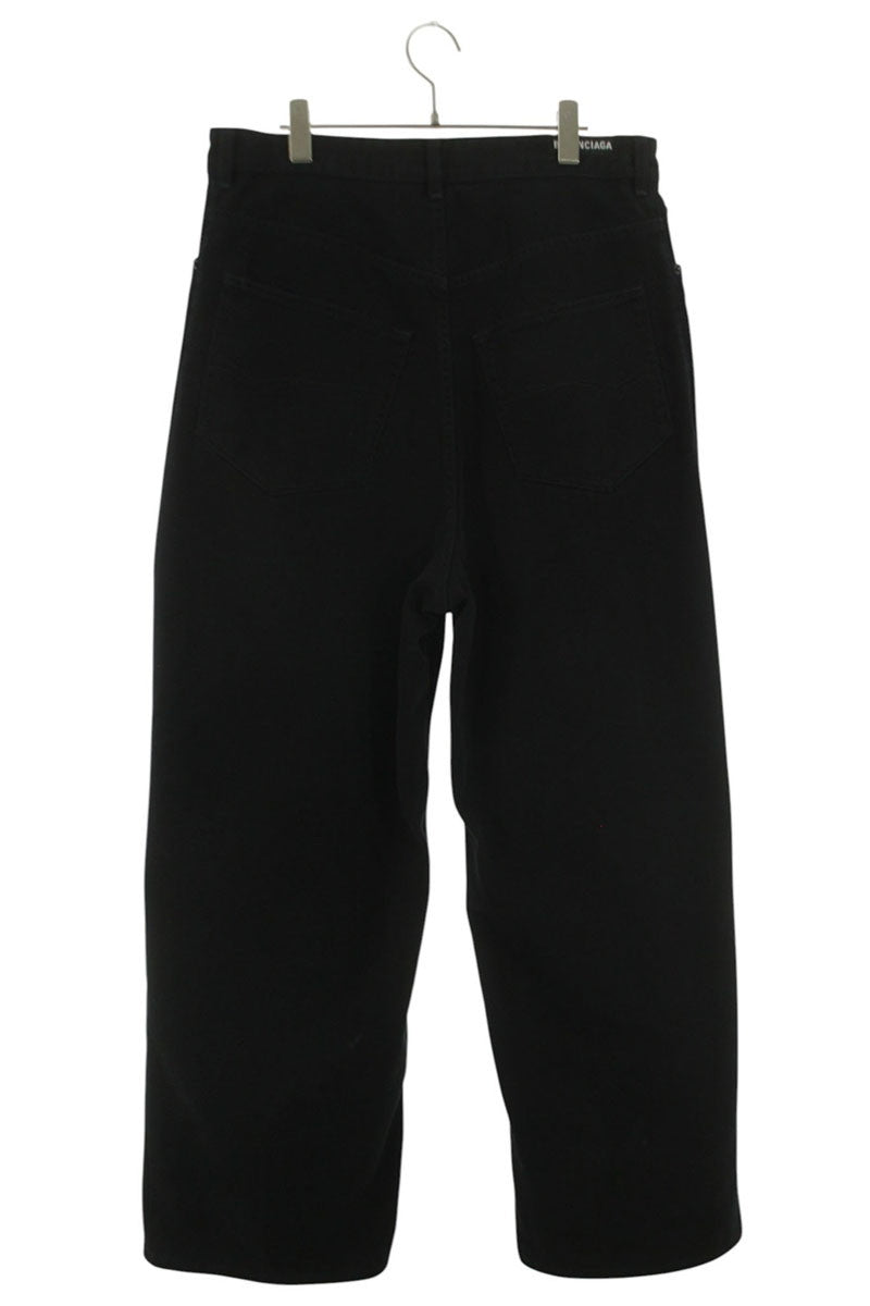 Balenciaga Washed Wide Denim Pants Black Size US 32