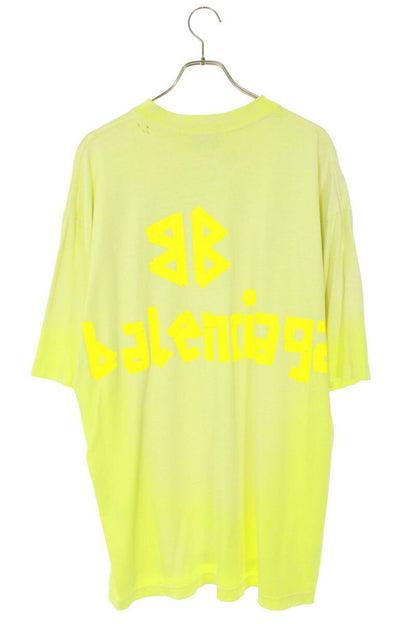 Balenciaga Logo T-Shirt Yellow Size M