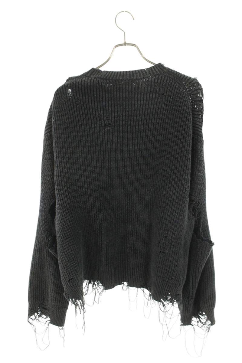MIHARAYASUHIRO Distressed Knit Sweater Gray Size L