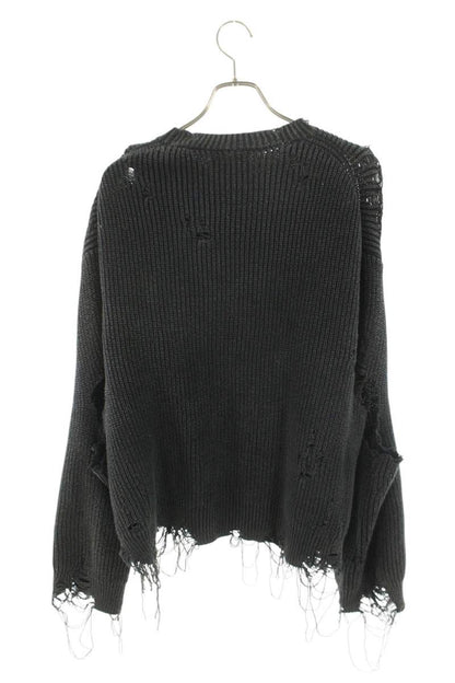 MIHARAYASUHIRO Distressed Knit Sweater Gray Size L