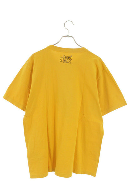 Sacai Print T-Shirt Yellow Size XL