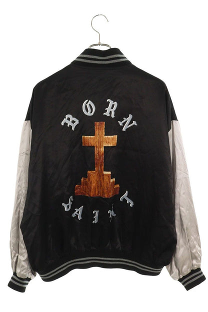 Saint Michael SATIN Blouson Black x Gray Size L