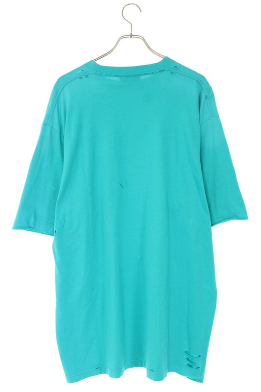 Balenciaga Logo Distressed T-Shirt Blue Size XXS
