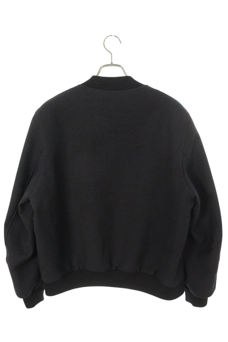 Dries Van Noten Vanny Wool Gabardine Bomber Jacket Gray Size 52