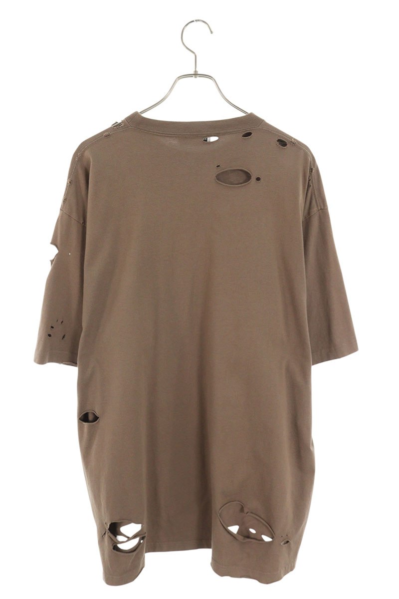 Balenciaga Logo Print T-Shirt Brown Size XS