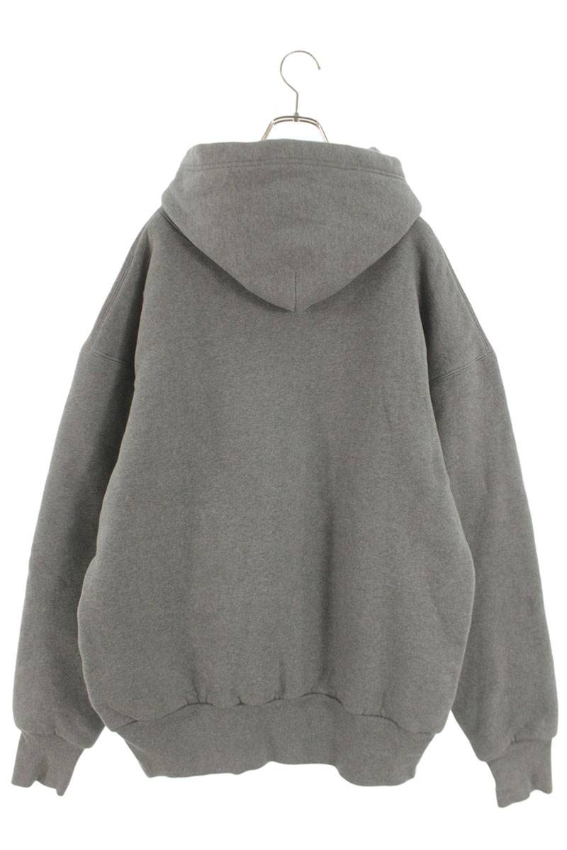 Balenciaga Logo Embroidered Hoodie Gray Size XS