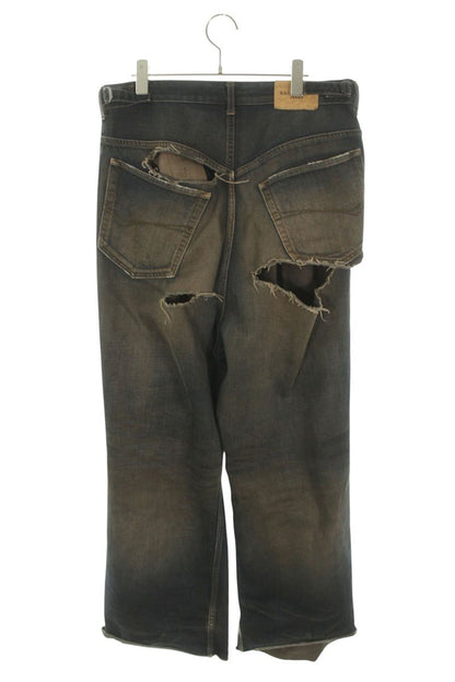 BALENCIAGA Destroyed Skate Denim Pants Blue Size 30