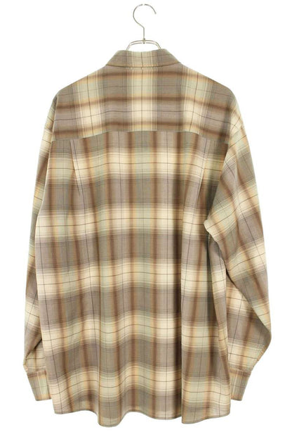 Auralee 25SS Wool Long Sleeve Shirt Beige Size XXL