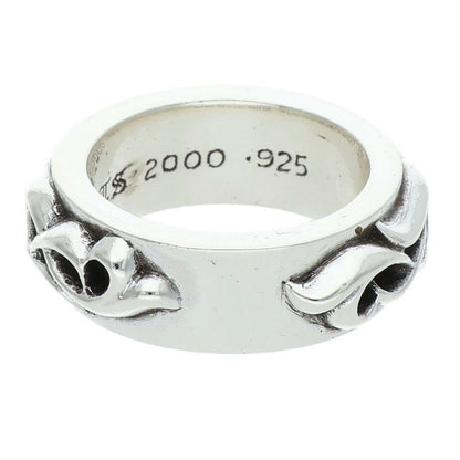 Chrome Hearts DBL NARROW VINE BAND Ring Silver Size 17.5 (Silver 18.77g)