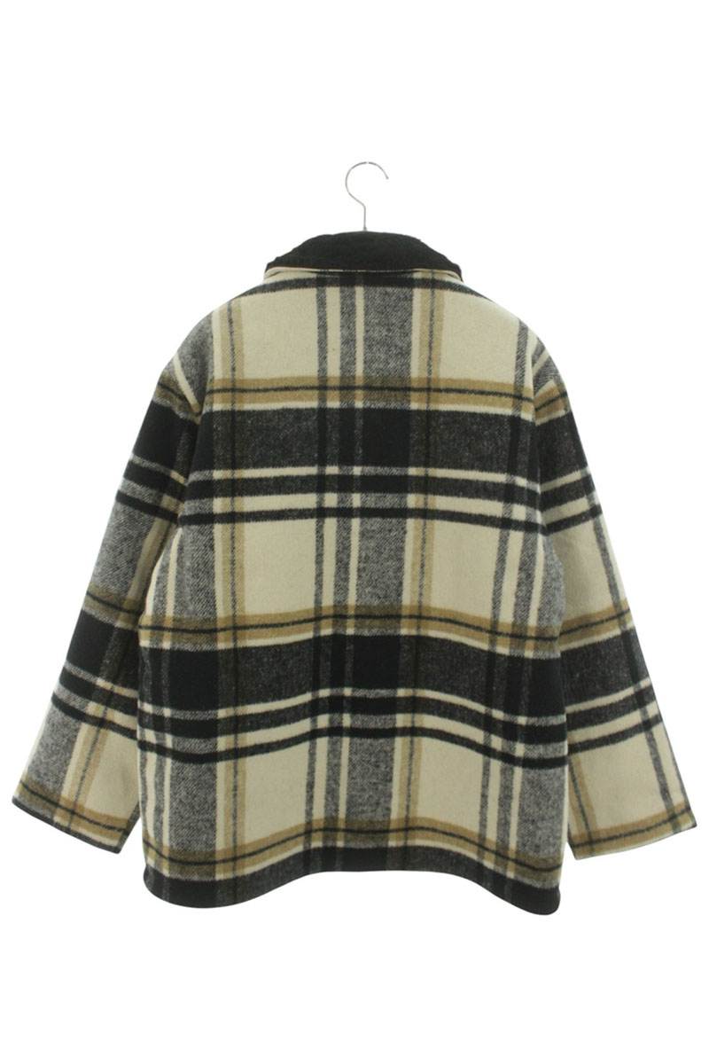 Supreme 25AW Plaid Car Coat White x Black Size M