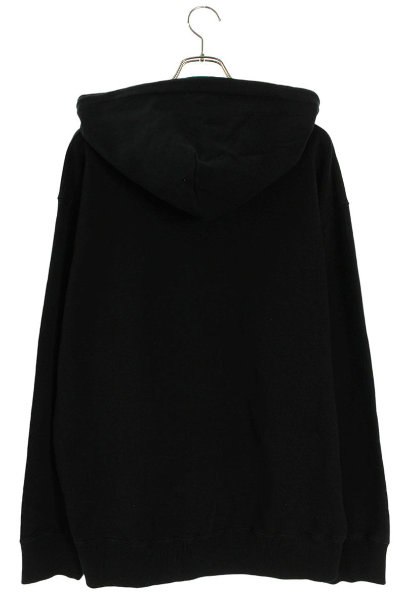 MM6 Numbering Print Pullover Hoodie Black Size L