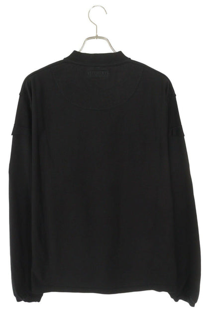 Vetements 25AW SHUT DOWN Embroidered Long Sleeve T-Shirt Black Size XS