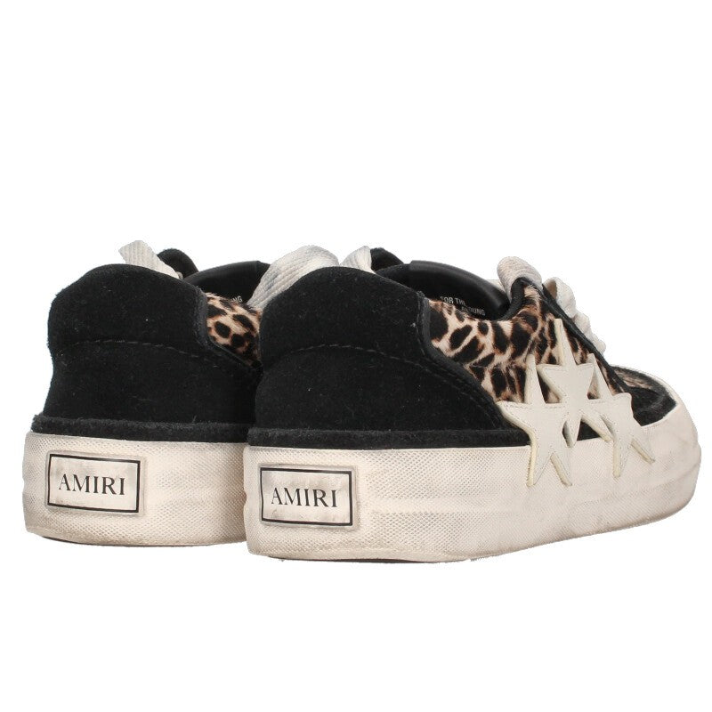Amiri SUNSET SKATE LOW HARAKO leopard Sneakers Black x Beige x White Size 43