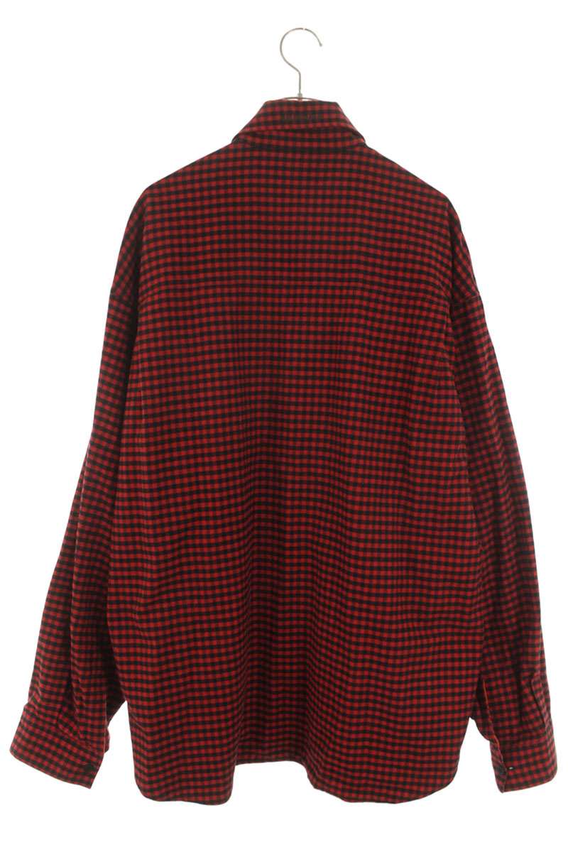 Balenciaga Long Sleeve Shirt Red x Black Size XS