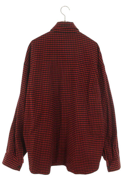 Balenciaga Long Sleeve Shirt Red x Black Size XS