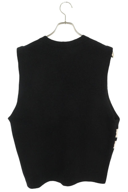 Stussy BRUSHED MOHAIR VEST Black x White Size M