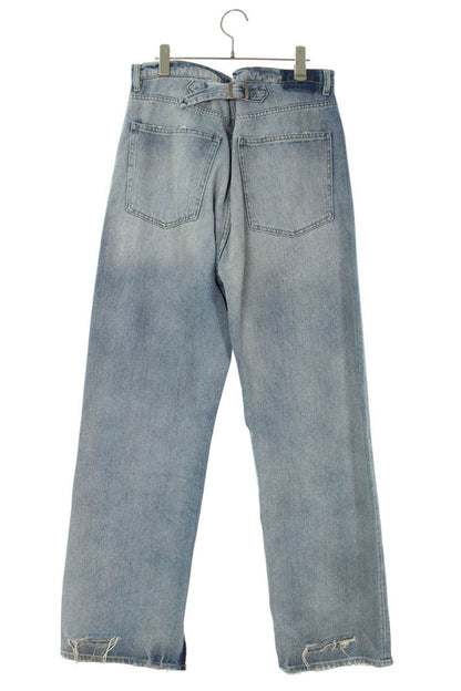 Maison Margiela Distressed Well-Washed Denim Pants Blue Size 32