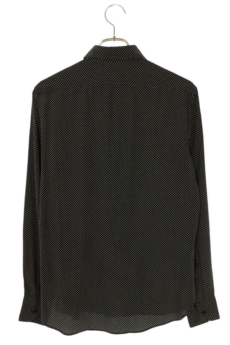 Saint Laurent Paris Silk Long Sleeve Shirt Black Size XS